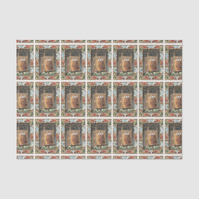 Papier Mousseline Papier Tissu Halloween Owl (Recto)