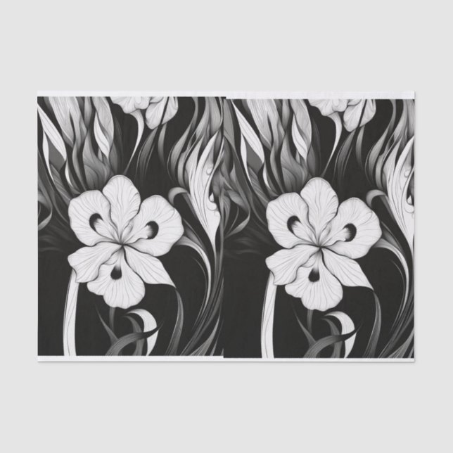 Papier Mousseline Papier Tissu Iris Wild pour emballage (Recto)