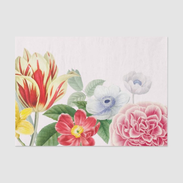 Papier Mousseline Papier Tissu JAPONAIS TULIP PINK PERSONNALISABLE (Recto)