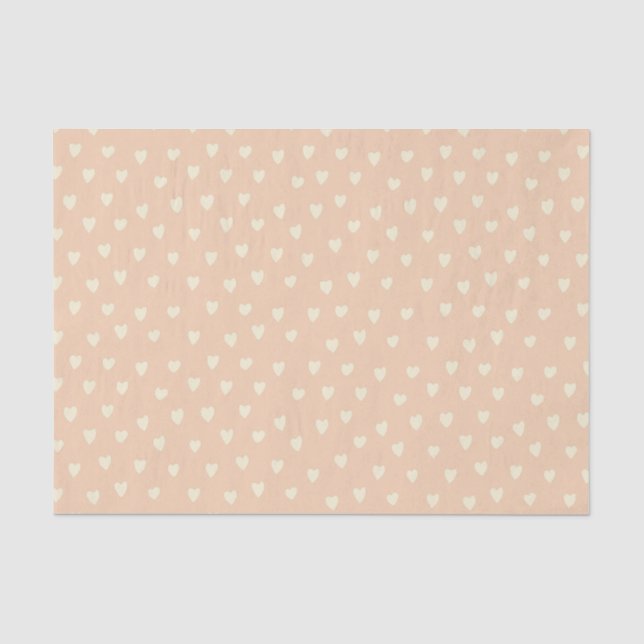 Papier Mousseline Papier Tissu Léger Coeurs Minuscules (Recto)