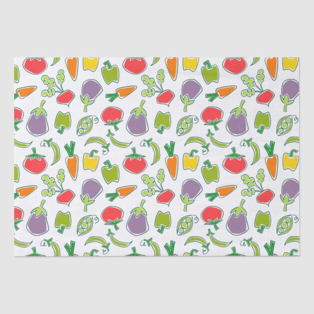 Papier Mousseline Papier Tissu Légume Garden Party (Recto)