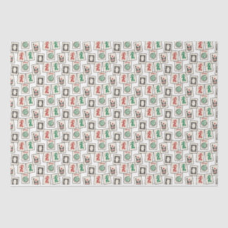 Papier Mousseline Papier Tissu Mah Jongg Carreaux, Enveloppement Cad