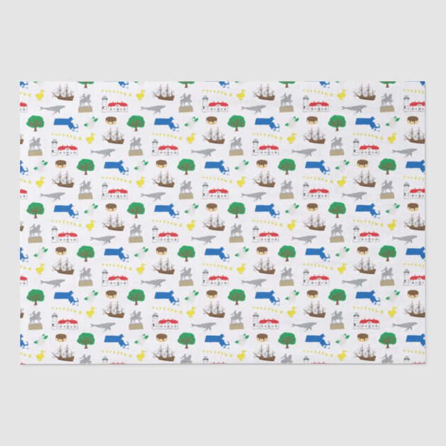 Papier Mousseline Papier Tissu Massachusetts (Recto)
