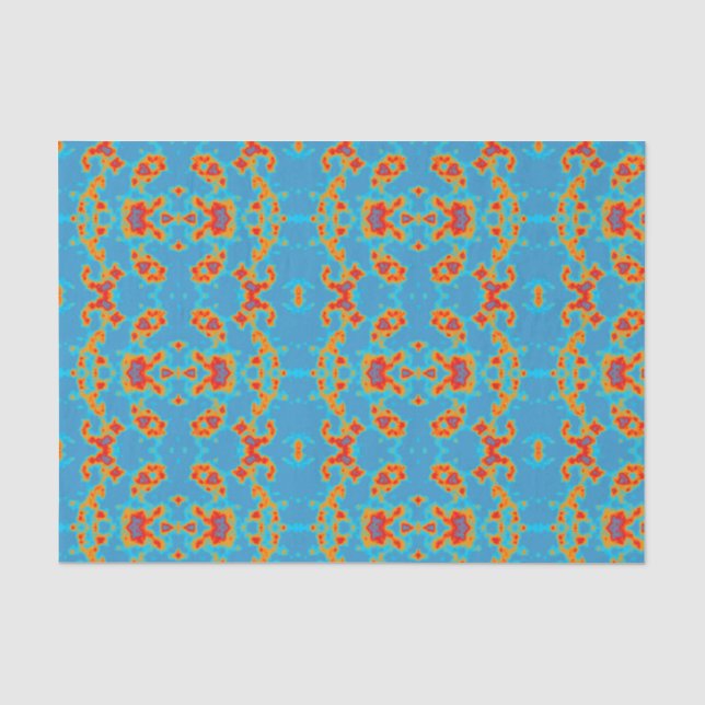 Papier Mousseline Papier Tissu Moderne Turquoise Or (Recto)