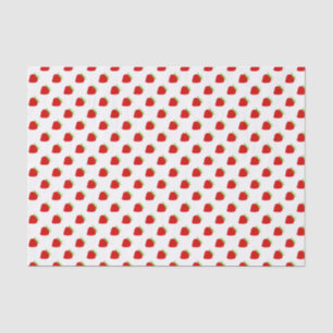 Papier Mousseline Papier Tissu Motif à la fraise mûre