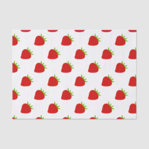 Papier Mousseline Papier Tissu Motif à la fraise mûre