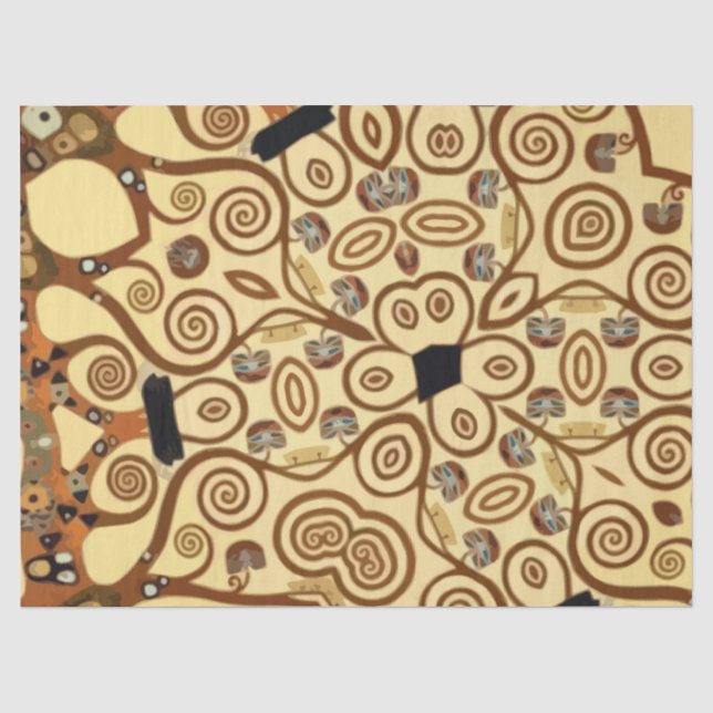 Papier Mousseline Papier Tissu Motif Klimt (Recto)