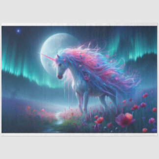 Papier Mousseline Papier Tissu Mystique Unicorne