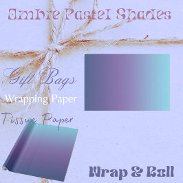 Papier Mousseline Papier Tissu Ombre Pastel Shades