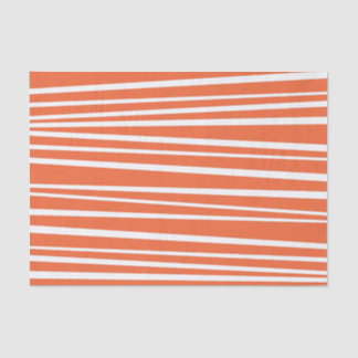 Papier Mousseline Papier Tissu Orange Stripes