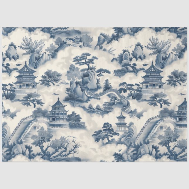 Papier Mousseline Papier Tissu Oriental (Recto)