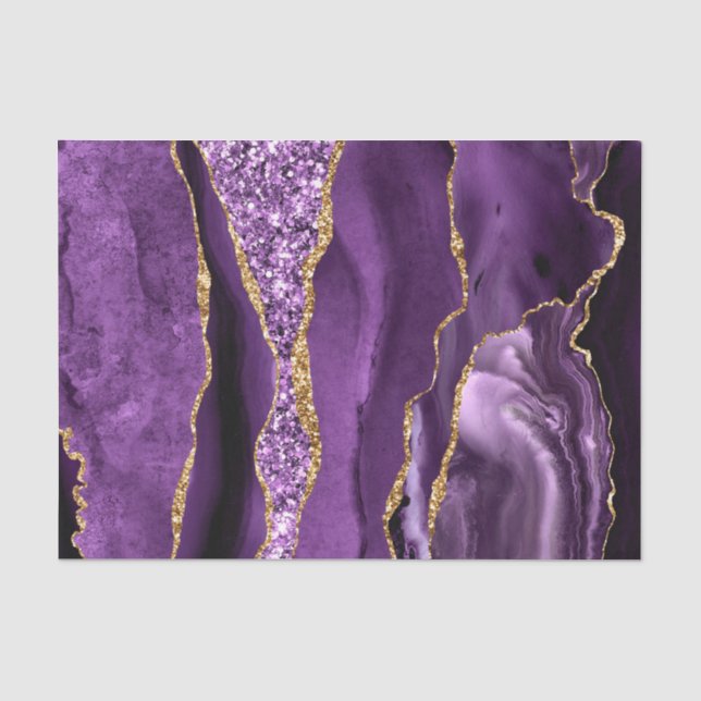 Papier Mousseline Papier Tissu Parties scintillant en marbre d'or vi (Recto)