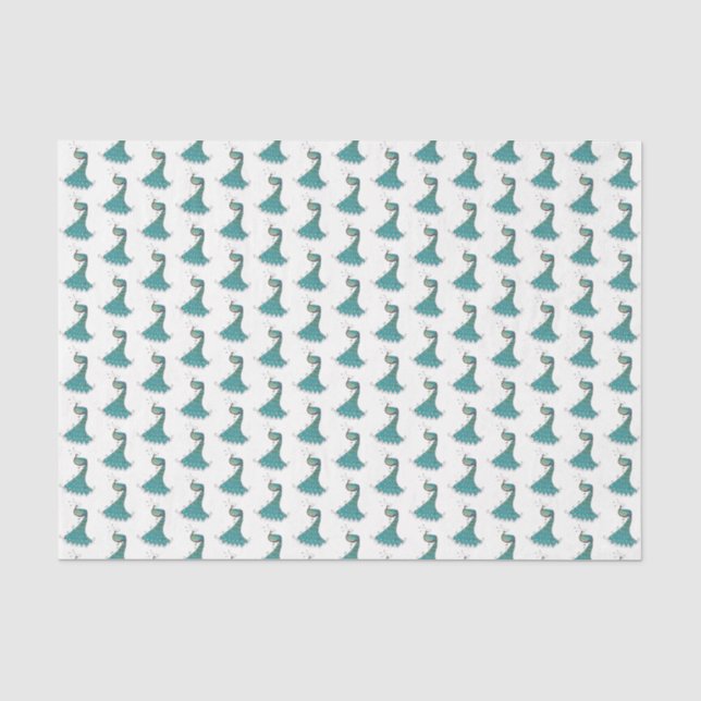 Papier Mousseline Papier Tissu Peacock (Recto)