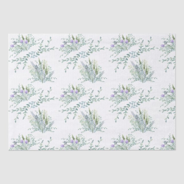Papier Mousseline Papier Tissu Personnalisé Couleur Fleur Fluide (Recto)