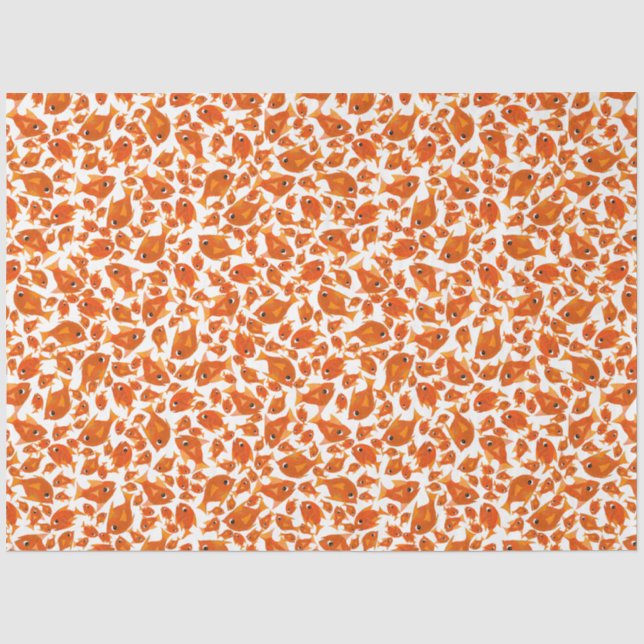 Papier Mousseline Papier Tissu Personnalisé Ditzy Orange Fishers Mot (Recto)