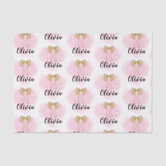 Papier Mousseline Papier Tissu Personnalisé Little Princess (Recto)