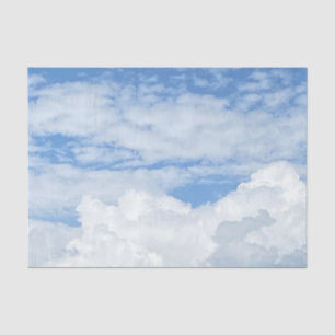 PAPIER MOUSSELINE PAPIER TISSU PHOTOGRAPHIQUE DES NUAGES DU CIEL BLE