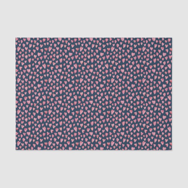 Papier Mousseline Papier Tissu Pink Valentine Heart (Recto)