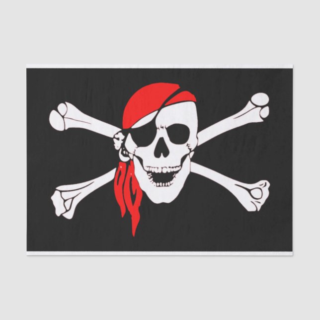 Papier Mousseline Papier Tissu Pirate Flag (Recto)