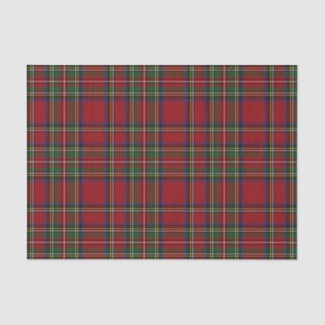 Papier Mousseline Papier Tissu Plaid Motif Tartan (Recto)