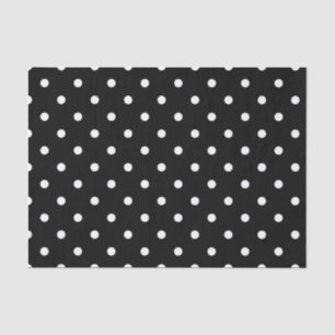 Papier Mousseline Papier Tissu POLKA DOT NOIR