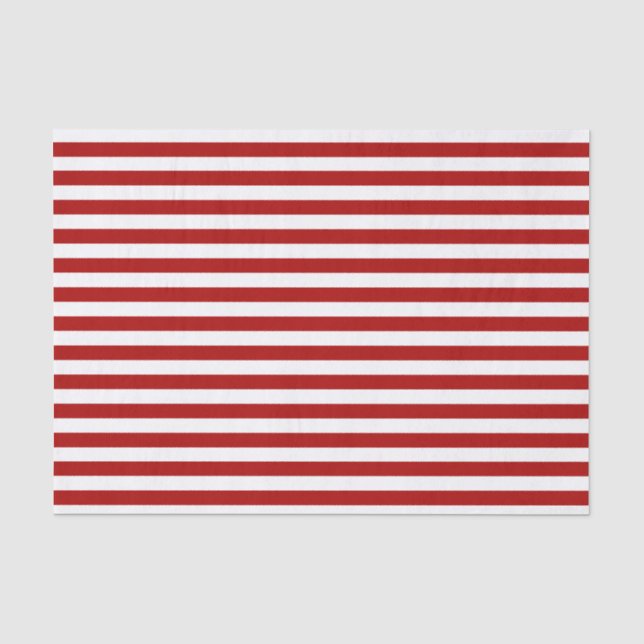 Papier Mousseline Papier Tissu Red Stripe Holiday (Recto)