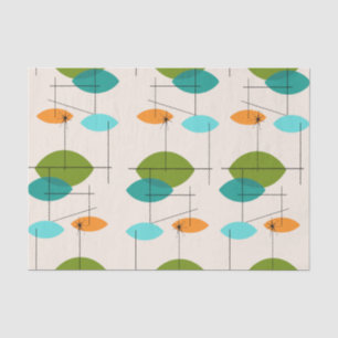 Papier Mousseline Papier Tissu Retro Atomic Mobile Motif