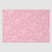 Papier Tissu Rose Anniversaire