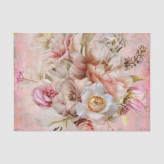 Papier Mousseline Papier Tissu rose Garden Party