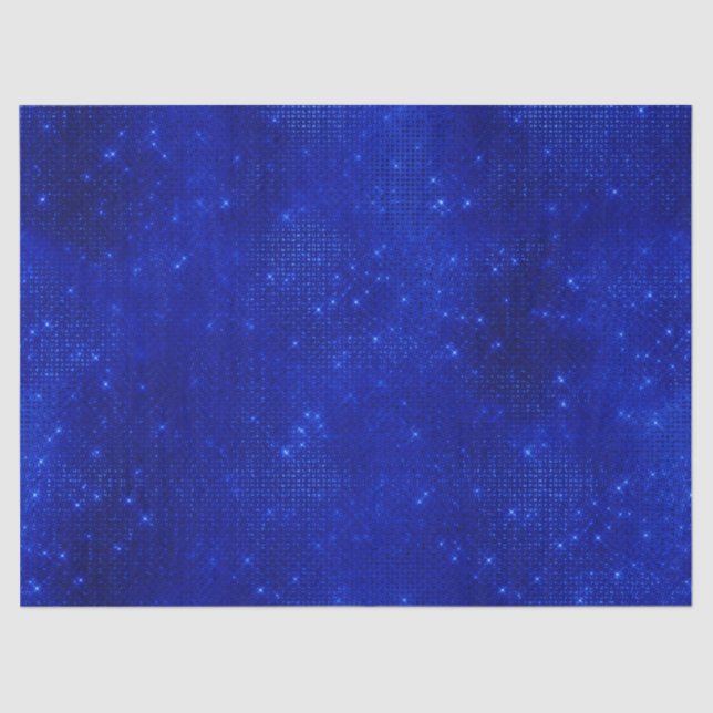 Papier Mousseline Papier Tissu Royal Blue Foil Hanoukka (Recto)