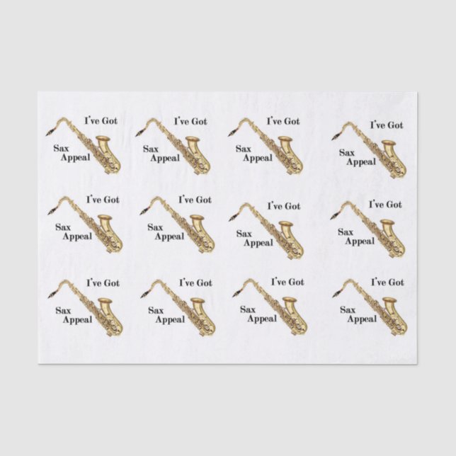 Papier Mousseline Papier Tissu Saxophone (Recto)