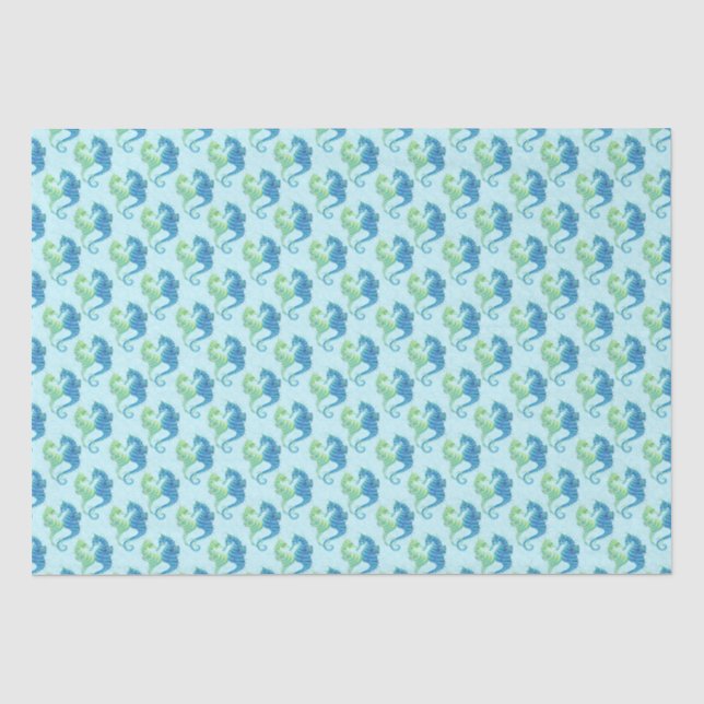 Papier Mousseline Papier Tissu Seahorse (Recto)