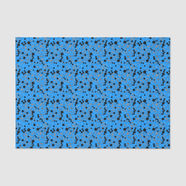 Papier Mousseline Papier Tissu Simple Bleu Moderne (Recto)