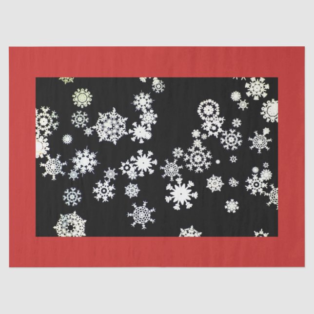 Papier Mousseline Papier Tissu SNOWFLAKES (Recto)