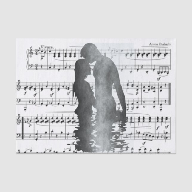 Papier Mousseline Papier Tissu Sound of Love (Recto)