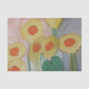Papier Mousseline Papier Tissu Sunflower Abstrait
