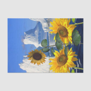Papier Mousseline Papier Tissu Sunflower Iceburg