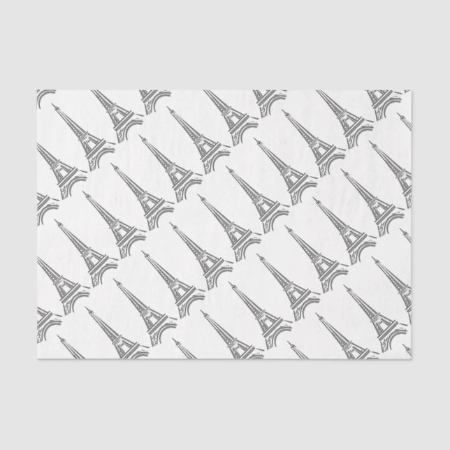 Papier Mousseline Papier Tissu Tour Eiffel (Recto)