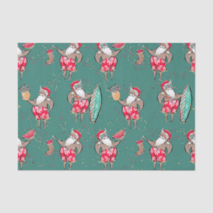 Papier Mousseline Papier Tissu Tropical Holiday Christmas