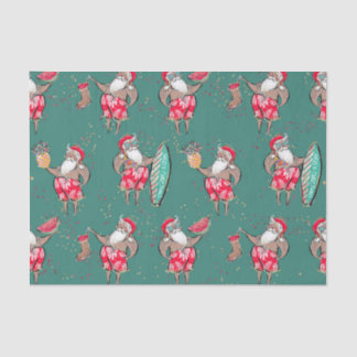 Papier Mousseline Papier Tissu Tropical Holiday Christmas