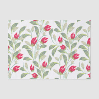Papier Mousseline Papier Tissu Tulipe Rouge