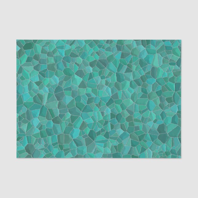 Papier Mousseline Papier Tissu Turquoise (Recto)
