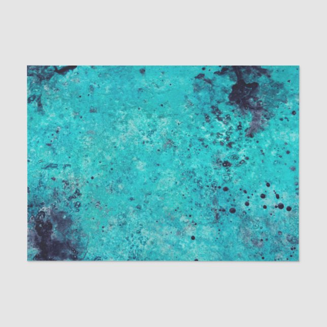 Papier Mousseline Papier Tissu Turquoise Majestic (Recto)