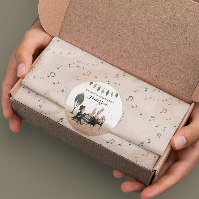 Papier Mousseline Papier Tissue de note de musique (Congratulate a special musician with this music note tissue paper! Matching collection available! )