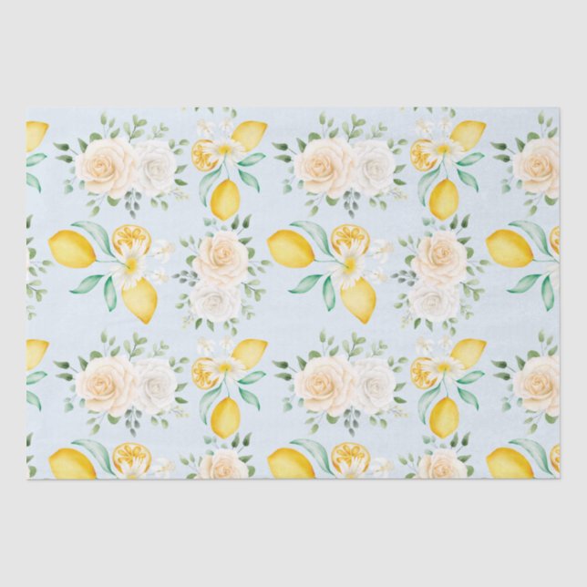 Papier Mousseline Papier tissulaire à motif floral (Recto)