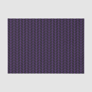 Papier Mousseline Papier tissulaire Chevron - Purple sur noir