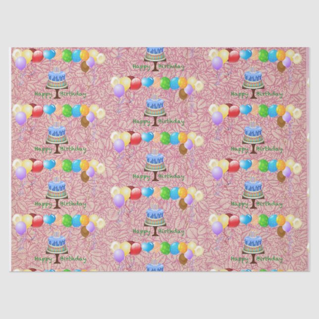Papier Mousseline Papier tissulaire d'anniversaire (Recto)
