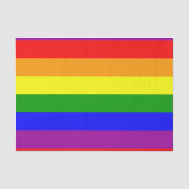 Papier Mousseline Papier Tissus de la Rainbow Pride (Recto)