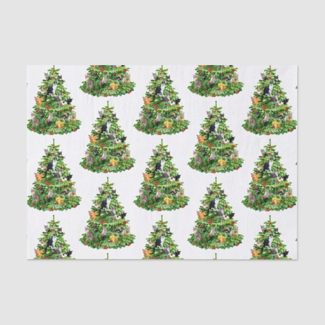 Papier Mousseline Papier Tissus de l'arbre du chat (Recto)