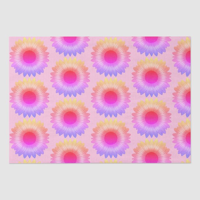 Papier Mousseline Papier Tissus de tournesol rose (Recto)